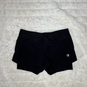 Womens Black Lined Running Shorts Small